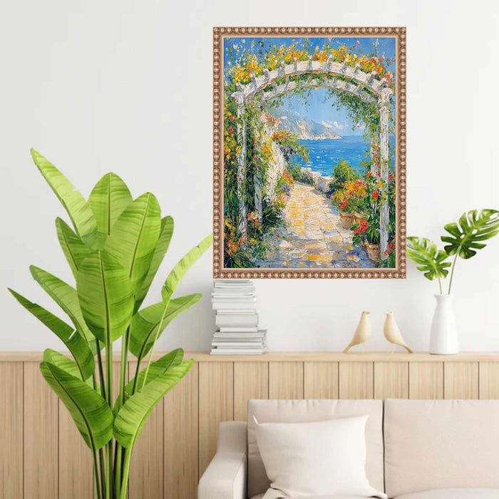 20x20 Frame Slim Silver Leaf Beaded Picture Frame 