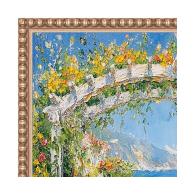 20x20 Frame Slim Silver Leaf Beaded Picture Frame 