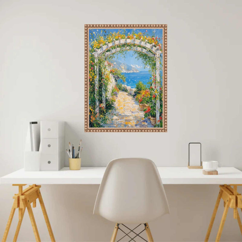 20x20 Frame Slim Silver Leaf Beaded Picture Frame 