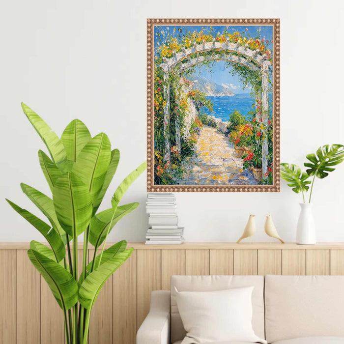 32x48 Frame Slim Silver Leaf Beaded Picture Frame 