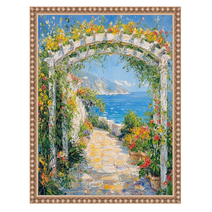 32x48 Frame Slim Silver Leaf Beaded Picture Frame 