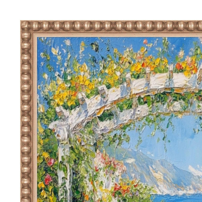 32x48 Frame Slim Silver Leaf Beaded Picture Frame 