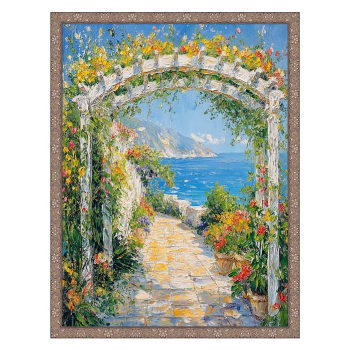 32x48 Frame Slim Silver Pewter Leaf Floral Star Picture Frame