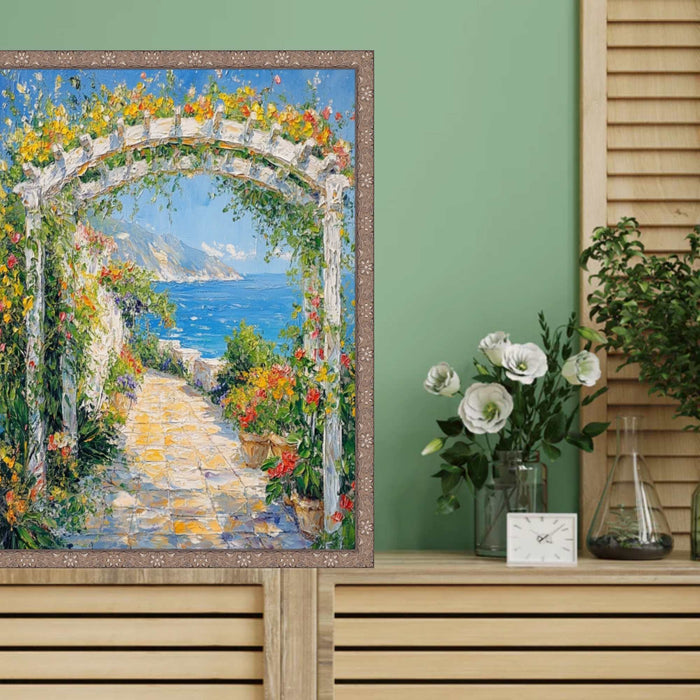 32x48 Frame Slim Silver Pewter Leaf Floral Star Picture Frame