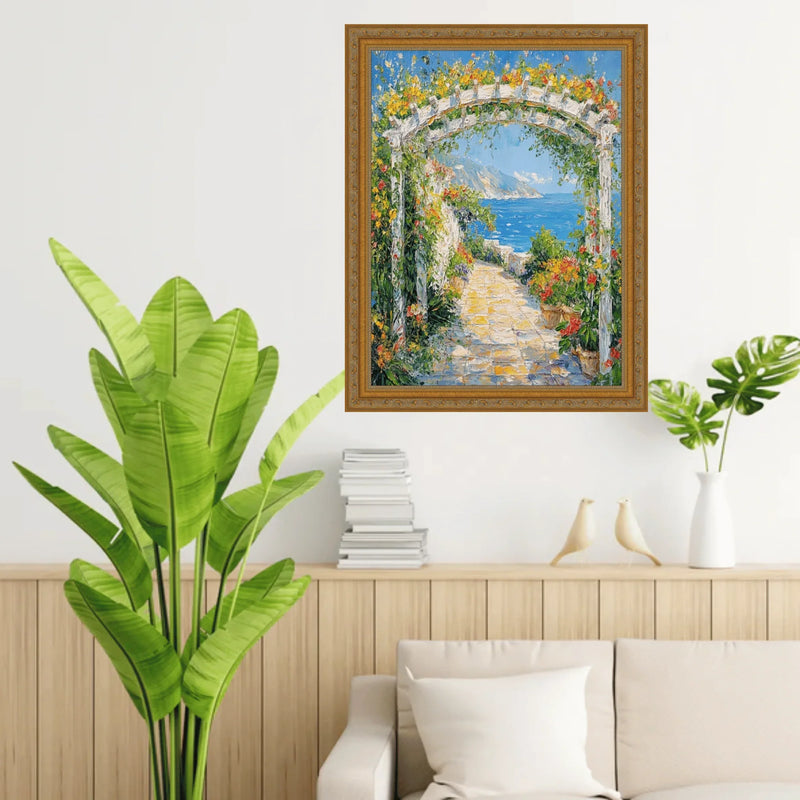 26x26 Frame Slim Vintage Antique Gold Beaded Picture Frame