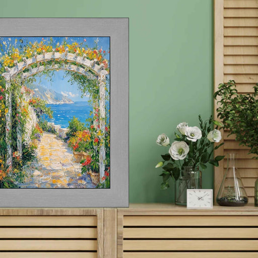 10x14 Frame Stain Steel Flat With Black Lip Picture Frame