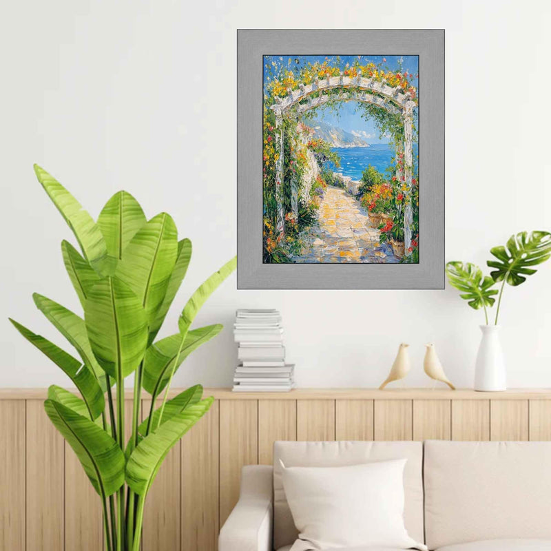 30x36 Frame Stain Steel Flat With Black Lip Picture Frame