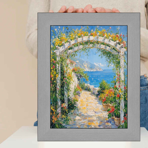 32x48 Frame Stain Steel Flat With Black Lip Picture Frame