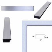 14x18 Frame Stain Steel Flat With Black Lip Picture Frame