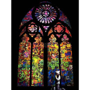 Stained Glass Banksy Graffiti Street art Home decor Picture Frame Store New Jersey