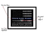 Thin Blue Line Framed Canvas Police Gift Art Picture Frame Store New Jersey