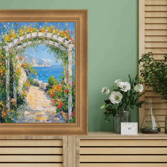 11x11 Frame Traditional Aged Gold Scoop Picture Frame