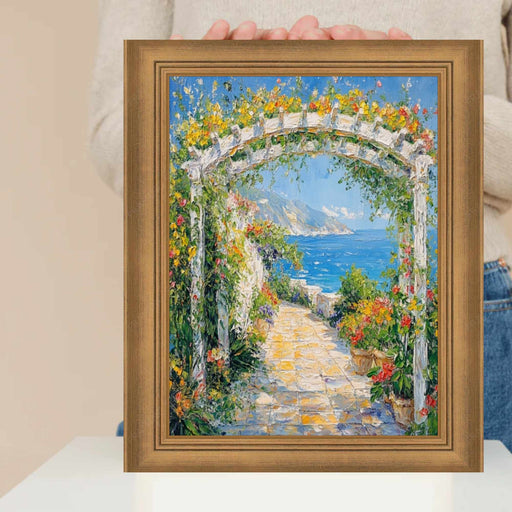 32x48 Frame Traditional Aged Gold Scoop Picture Frame