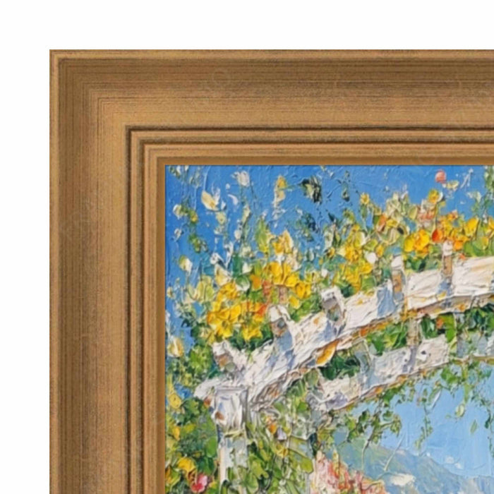 32x48 Frame Traditional Aged Gold Scoop Picture Frame