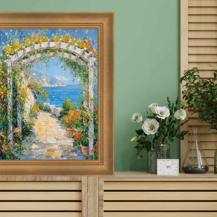 32x48 Frame Traditional Aged Gold Scoop Picture Frame