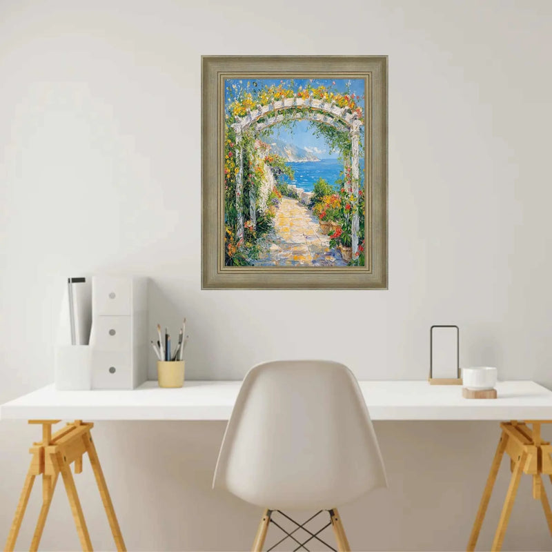 30x40 Frame Traditional Aged Silver Scoop Picture Frame