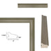 32x48 Frame Traditional Aged Silver Scoop Picture Frame