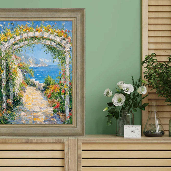 32x48 Frame Traditional Aged Silver Scoop Picture Frame