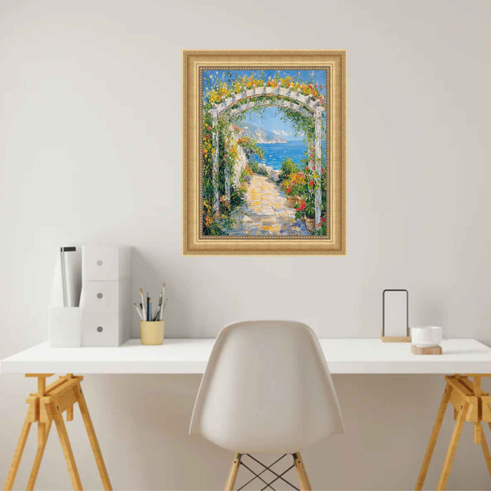 32x48 Frame Traditional Golden Scoop Bead Picture Frame