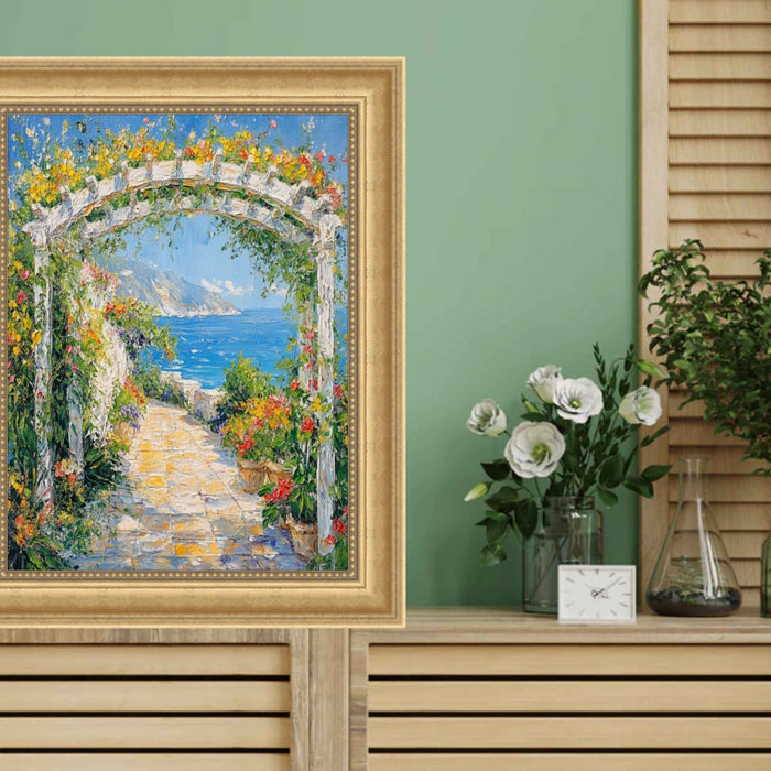 32x48 Frame Traditional Golden Scoop Bead Picture Frame