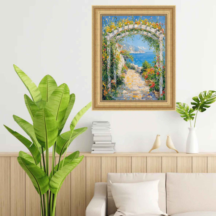 32x48 Frame Traditional Golden Scoop Bead Picture Frame