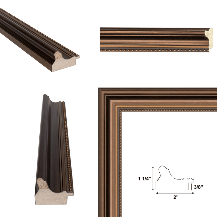 32x48 Frame Traditional Scoop Bronze Picture Frame