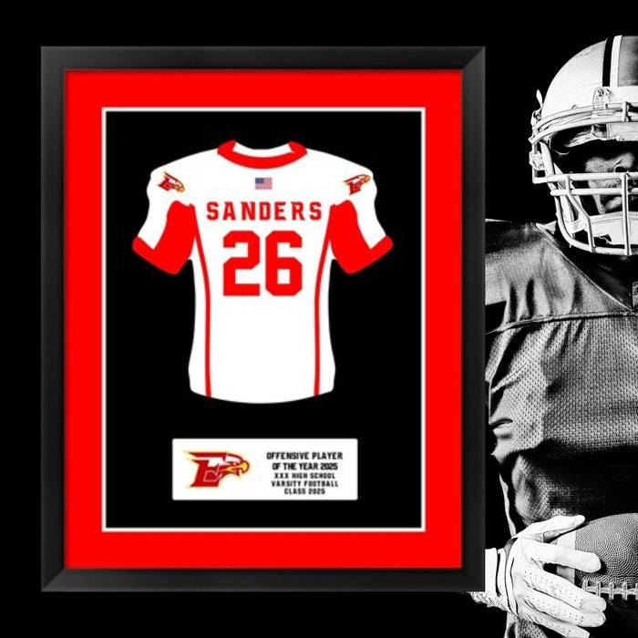University Gift Idea Picture frame Football Baseball Basketball Softball Jersey framed