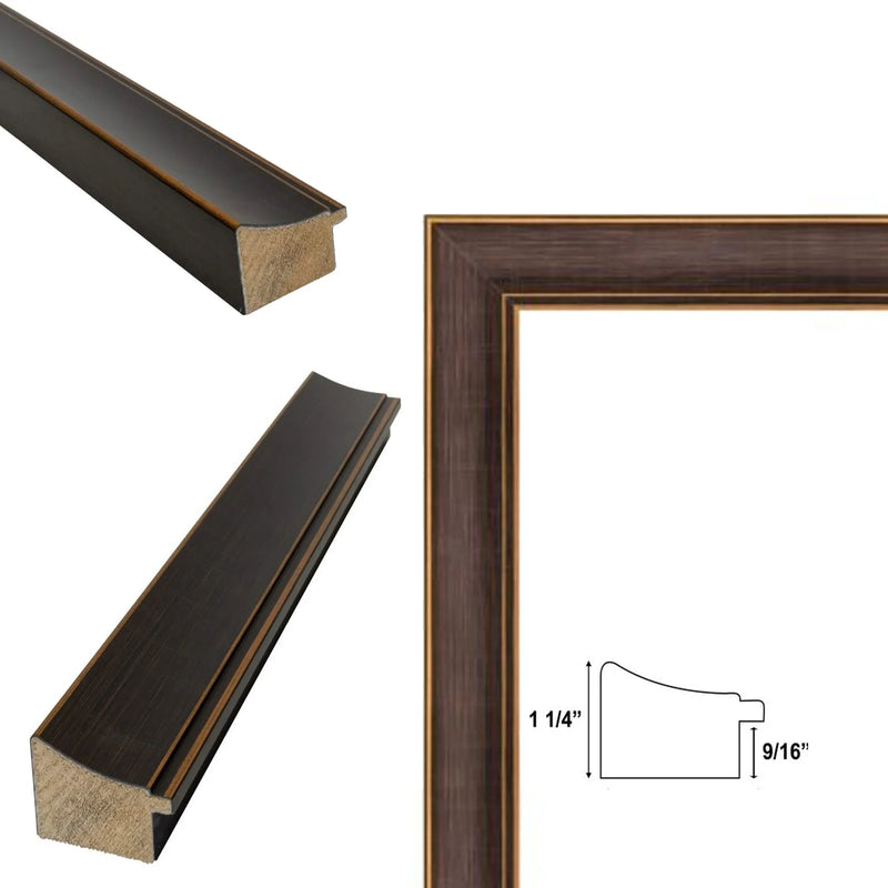 13x16 Frame Vintage Bronze Scoop Antique Picture Frame