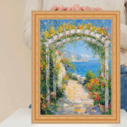 16x16 Frame Vintage Gold Lead Beaded Picture Frame