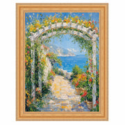 20x40 Frame Vintage Gold Lead Beaded Picture Frame