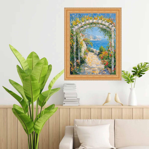 24x24 Frame Vintage Gold Lead Beaded Picture Frame