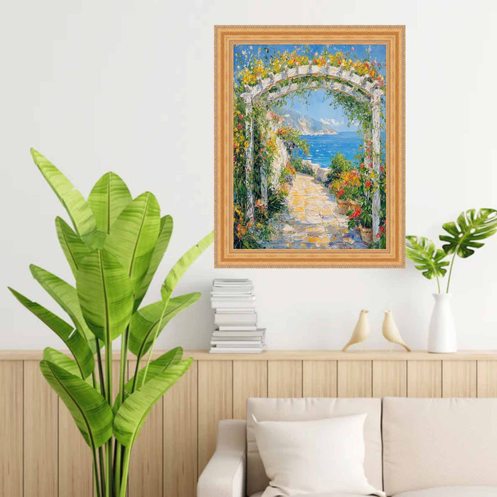 32x48 Frame Vintage Gold Lead Beaded Picture Frame
