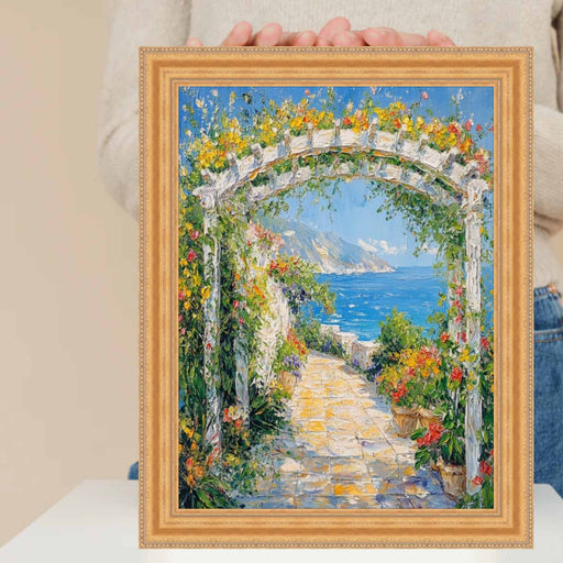 8x10 Frame Vintage Gold Lead Beaded Picture Frame