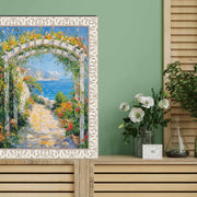 30x40 Frame Vintage Ornate White Wash Picture Frame