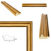 30x30 Frame Vintage Scoop Antique Gold Bead Picture Frame