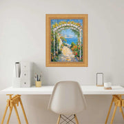 28x40 Frame Vintage Scoop Antique Gold Bead Picture Frame