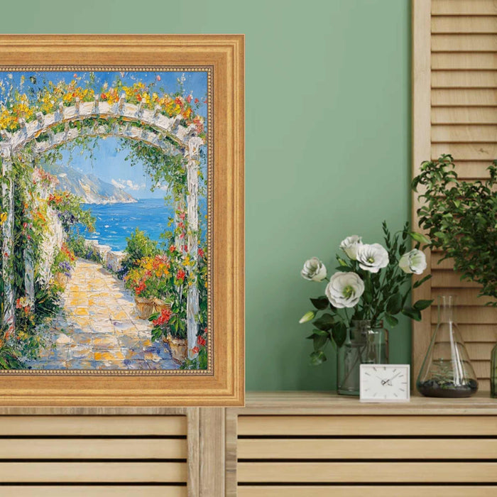 32x48 Frame Vintage Scoop Antique Gold Bead Picture Frame