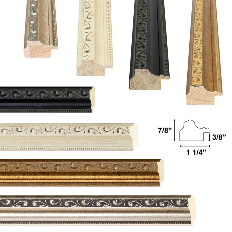 Antique 28x46 Black Picture Frame Traditonal Vintage framing