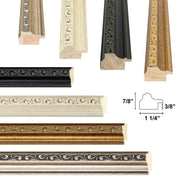Antique 12x43 Black Picture Frame Traditonal Vintage framing