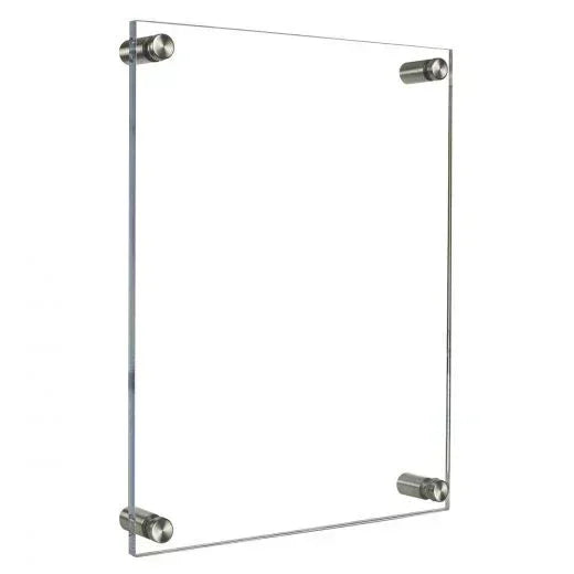 Floating 8.5x11 Acrylic Wall Frame - Frameless Photo Frame Display Mount
