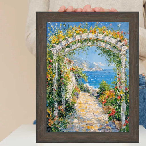 32x48 Frame Weathered Black Wooden Grain Picture Frame