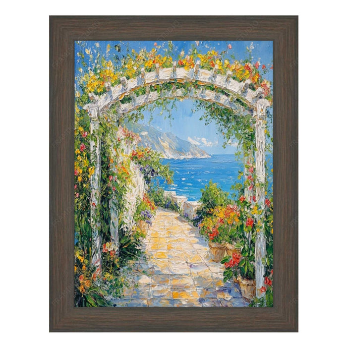 32x48 Frame Weathered Black Wooden Grain Picture Frame