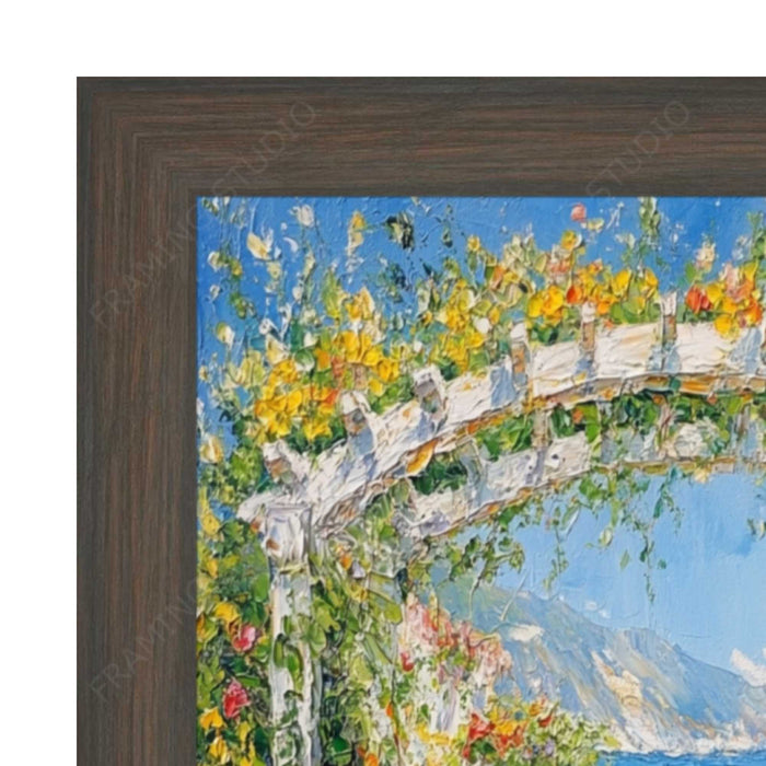 32x48 Frame Weathered Black Wooden Grain Picture Frame