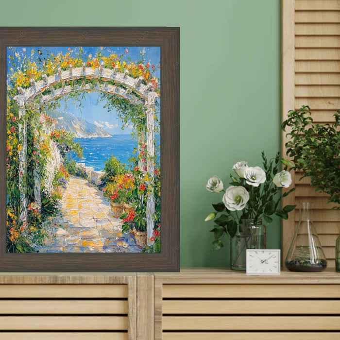 32x48 Frame Weathered Black Wooden Grain Picture Frame