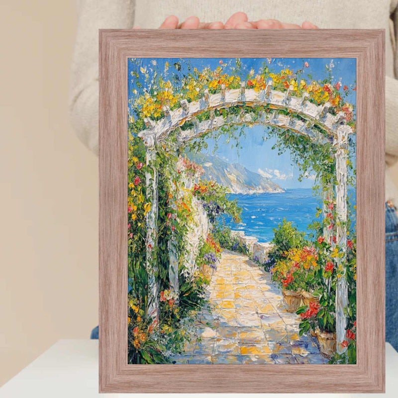 12x20 Frame Weathered White Wash Wood Grain Picture Frame