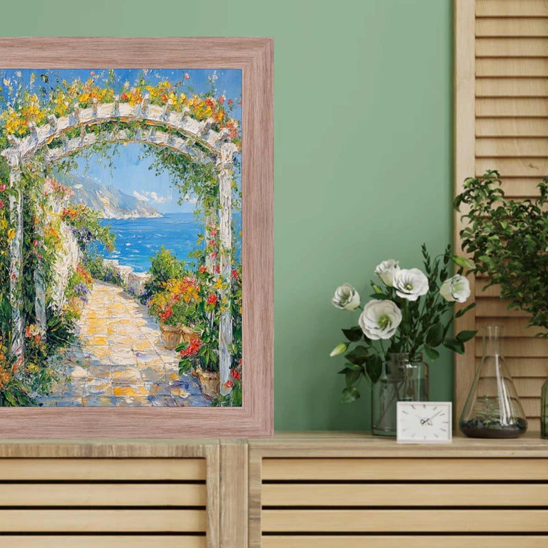 30x40 Frame Weathered White Wash Wood Grain Picture Frame