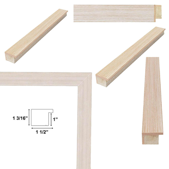 32x48 Frame Weathered White Wash Wood Grain Picture Frame