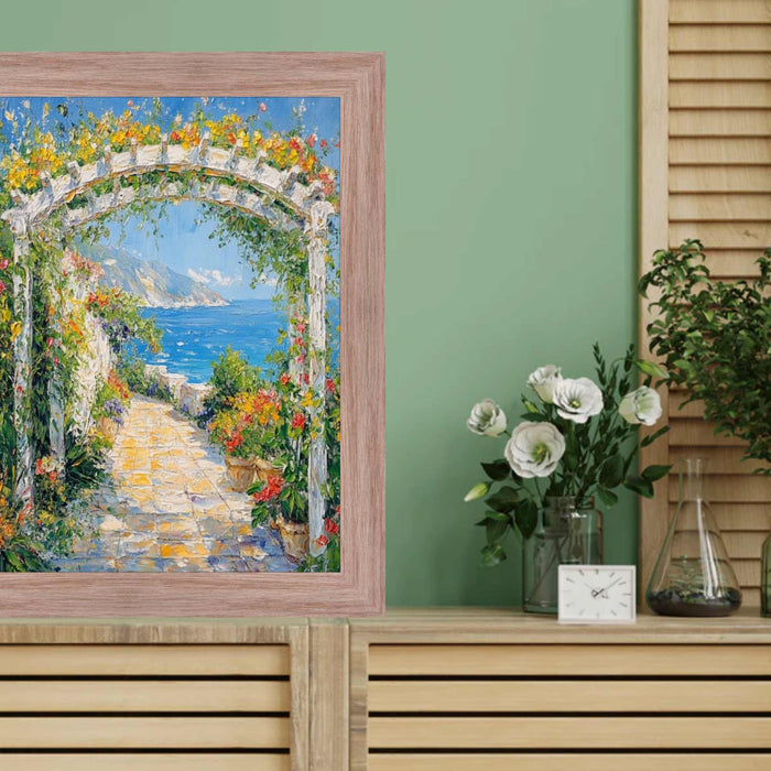 32x48 Frame Weathered White Wash Wood Grain Picture Frame