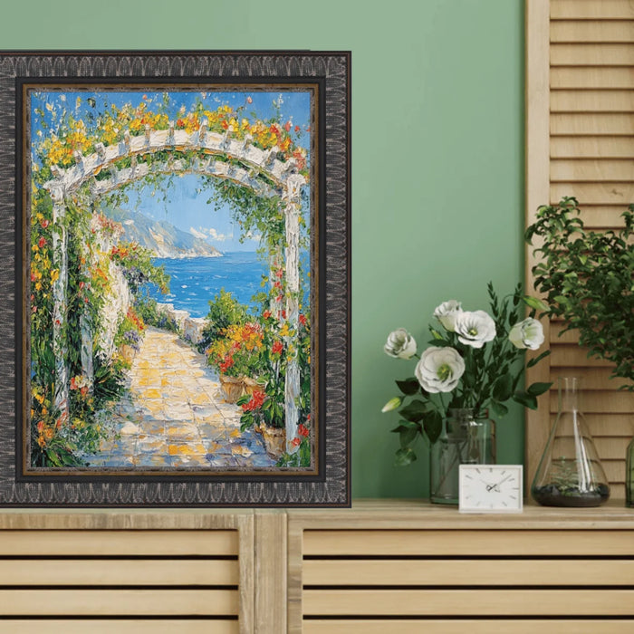 22x22 Frame Wheat Leaf Ebony Gold Picture Frame