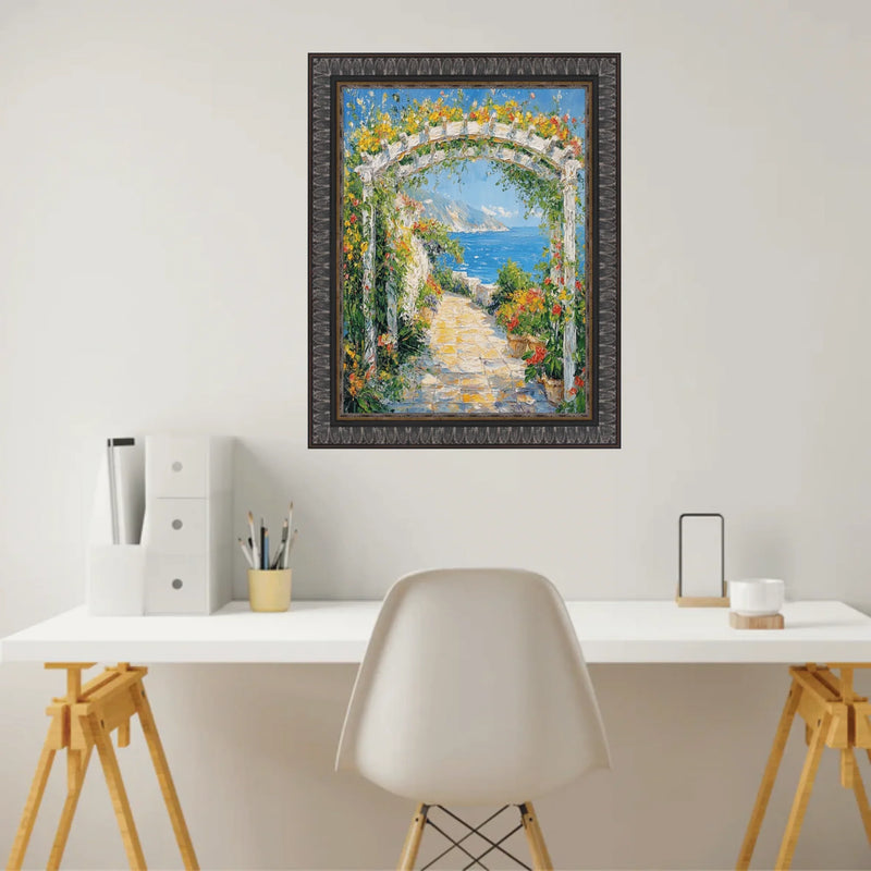 30x40 Frame Wheat Leaf Ebony Gold Picture Frame